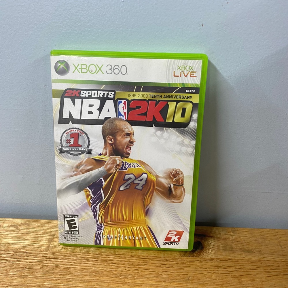 NBA 2K10 Xbox 360 Tenth Anniversary Edition Kobe Bryant Cover 2K Sports NTSC